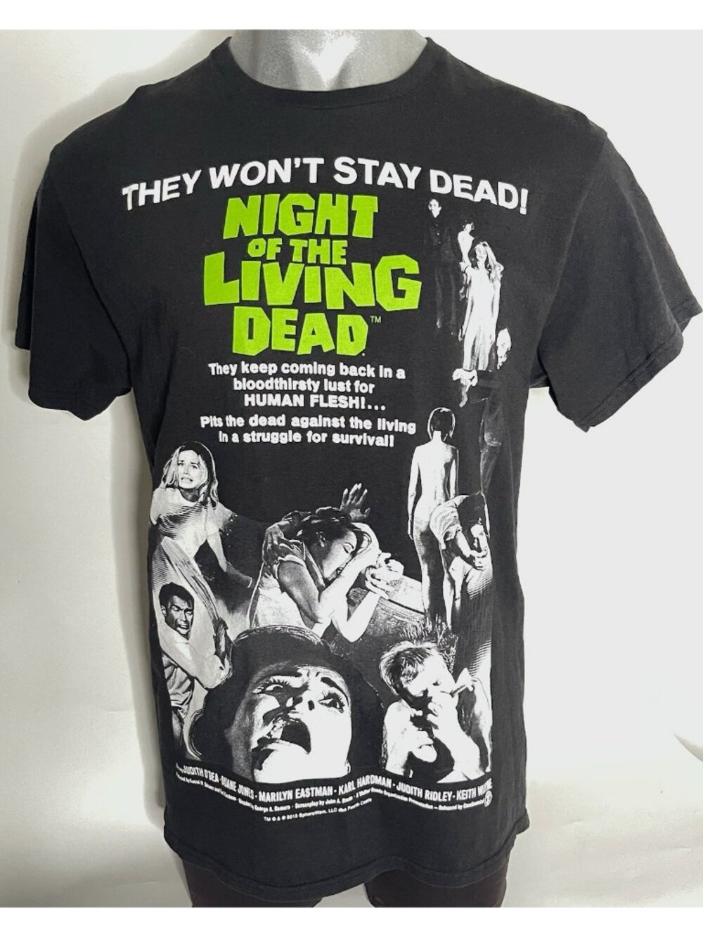 Night of the Living Dead 1968 Horror Movie Poster T Shirt HiFidelity Men L Black